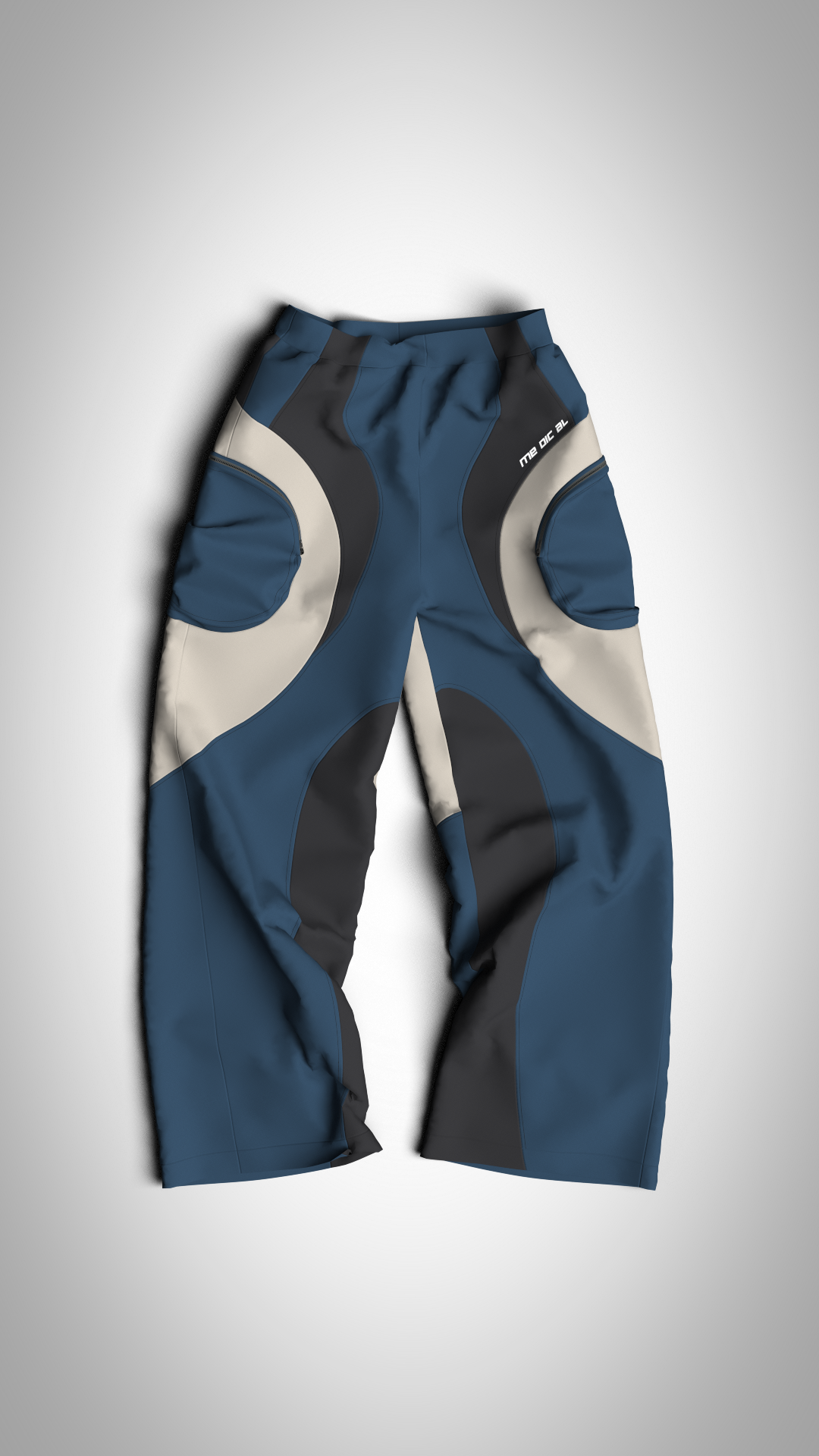THREEDE ZIP CARGO PANTS + FREE CROP TOP COMBO