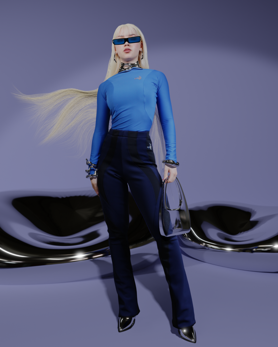 Alvar Leggings Blue