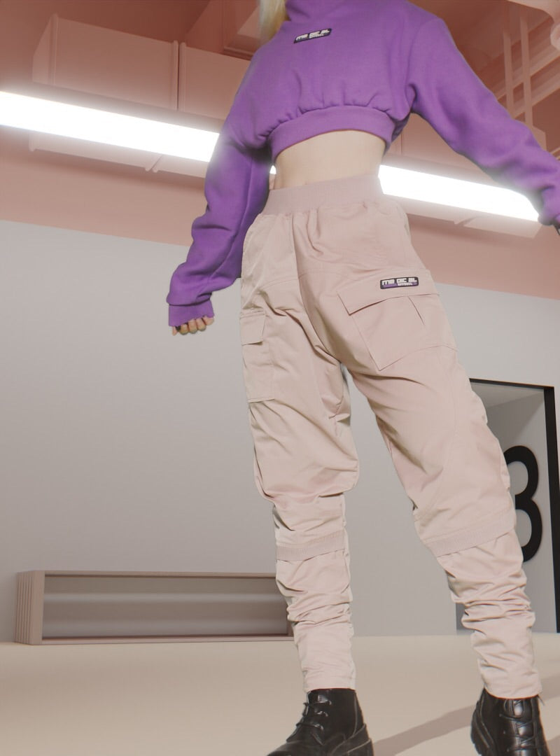 GUNTHER CROP SWEATER PURPLE