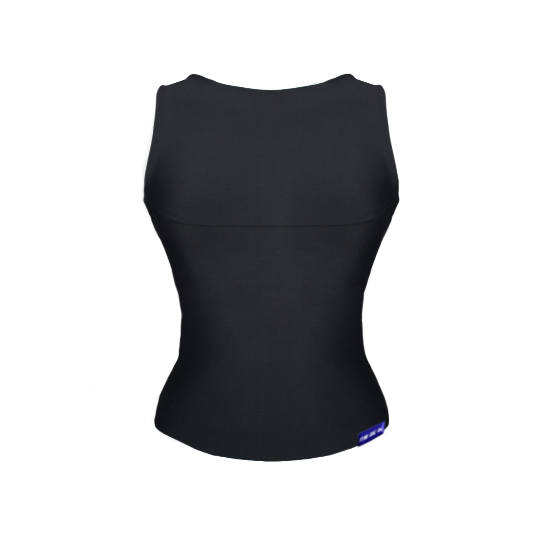 Black tank top on a white background